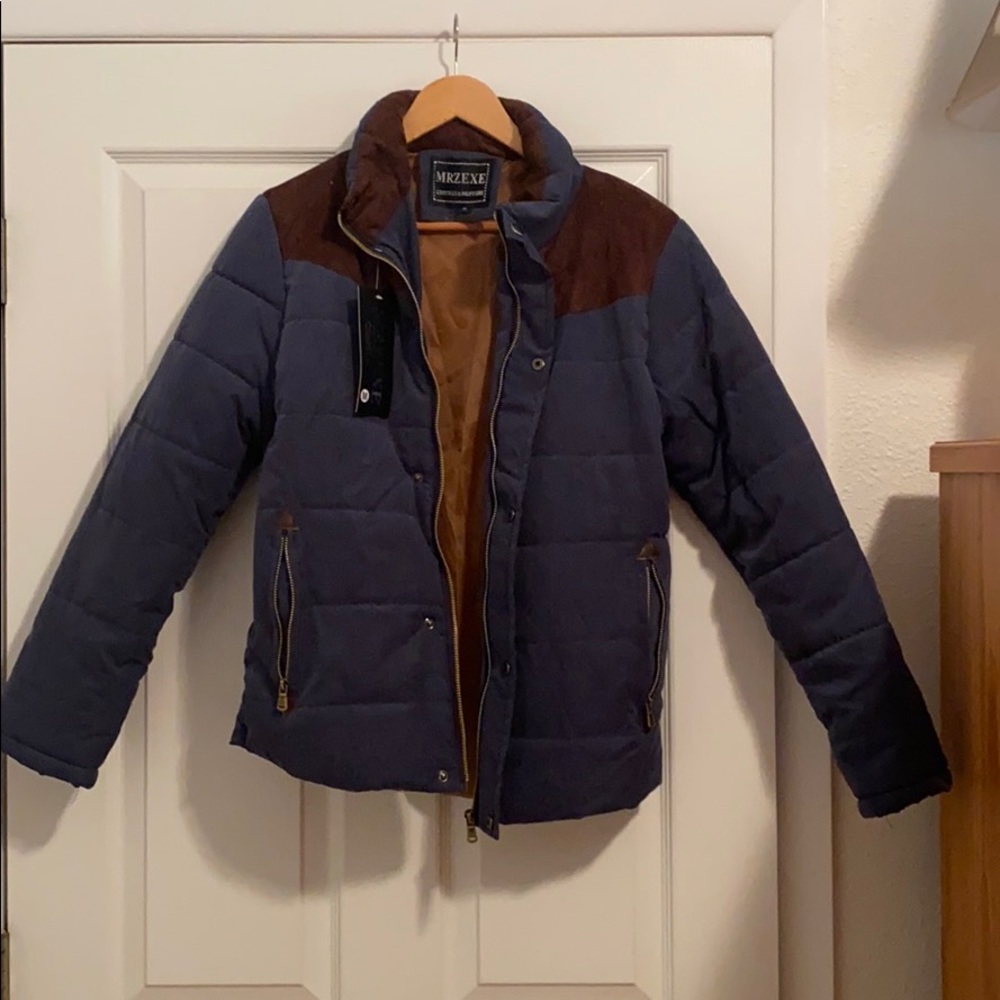 Navy puffer coat